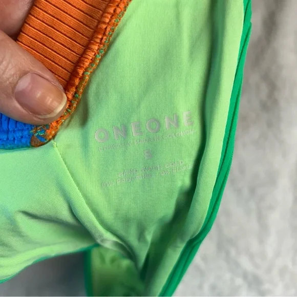 NWT One One Free People swimwear bikini top & bottom Small color block 2 piece - Picture 9 of 16